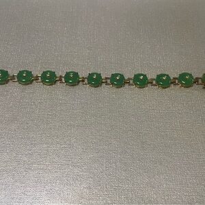Authentic Green jade gold Bracelet fast day shipping